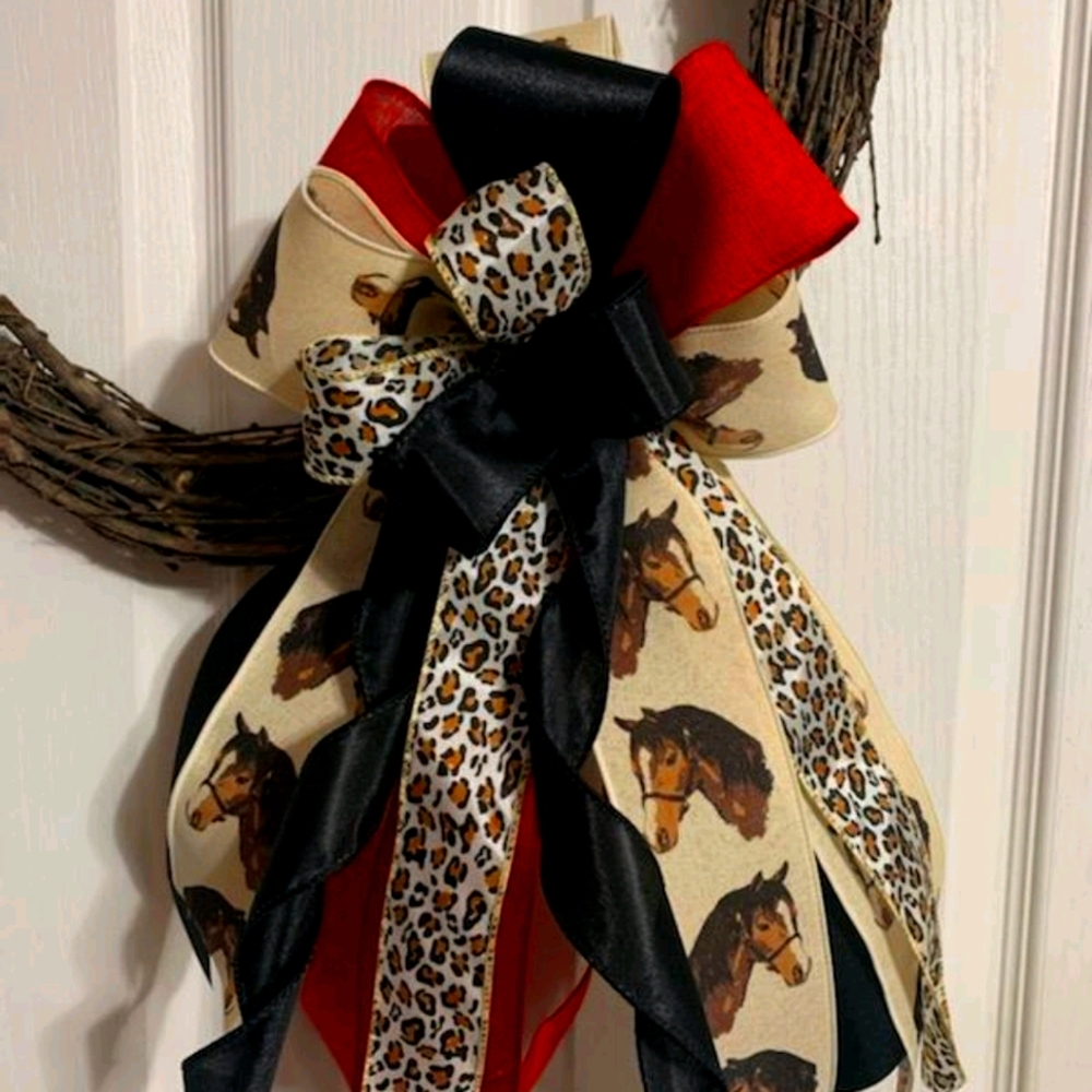 Horses & Cheetah Print Every Day Bow